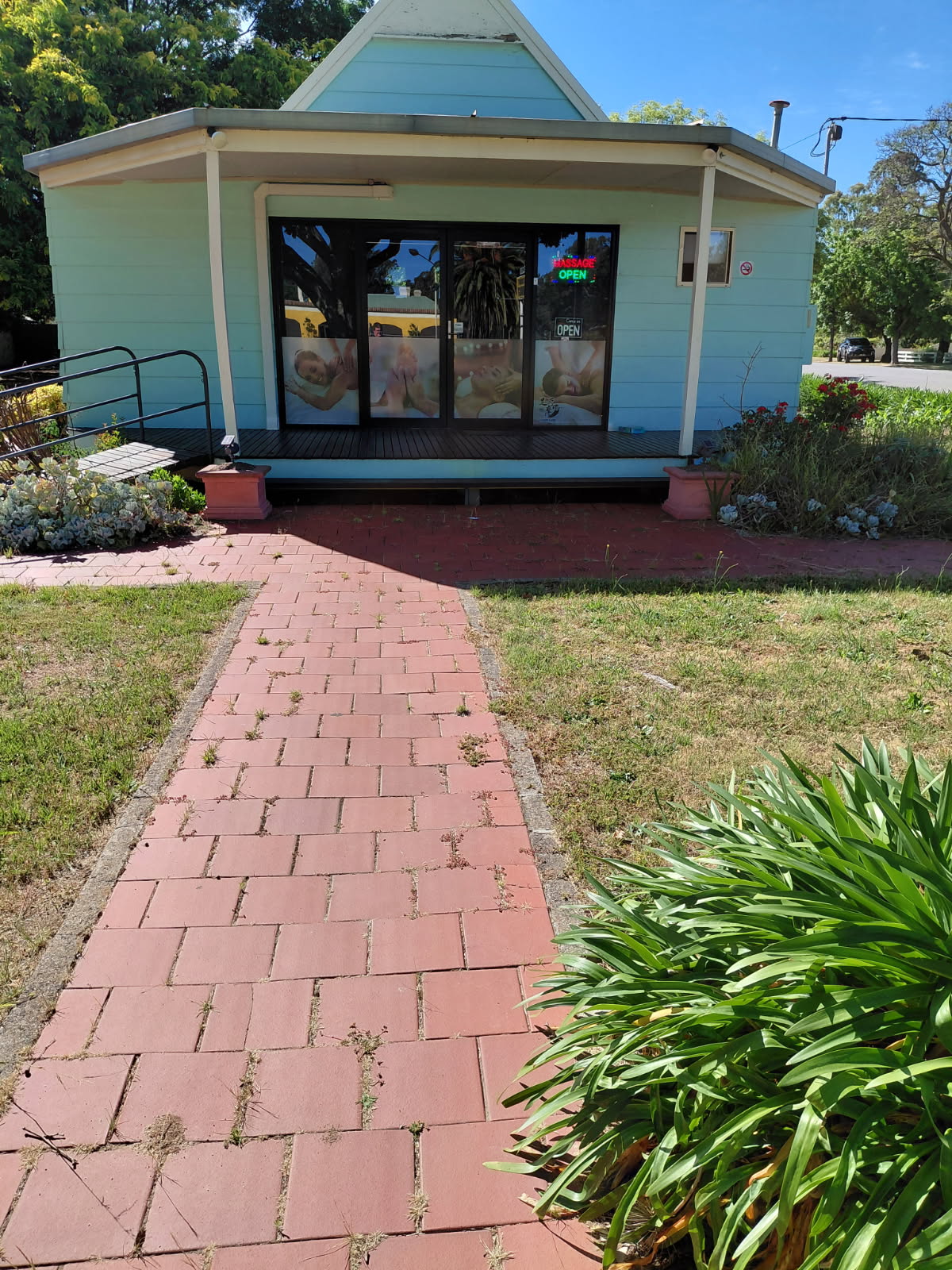 Exterior photo of the Total Massage House building in Euroa, making it easy to find