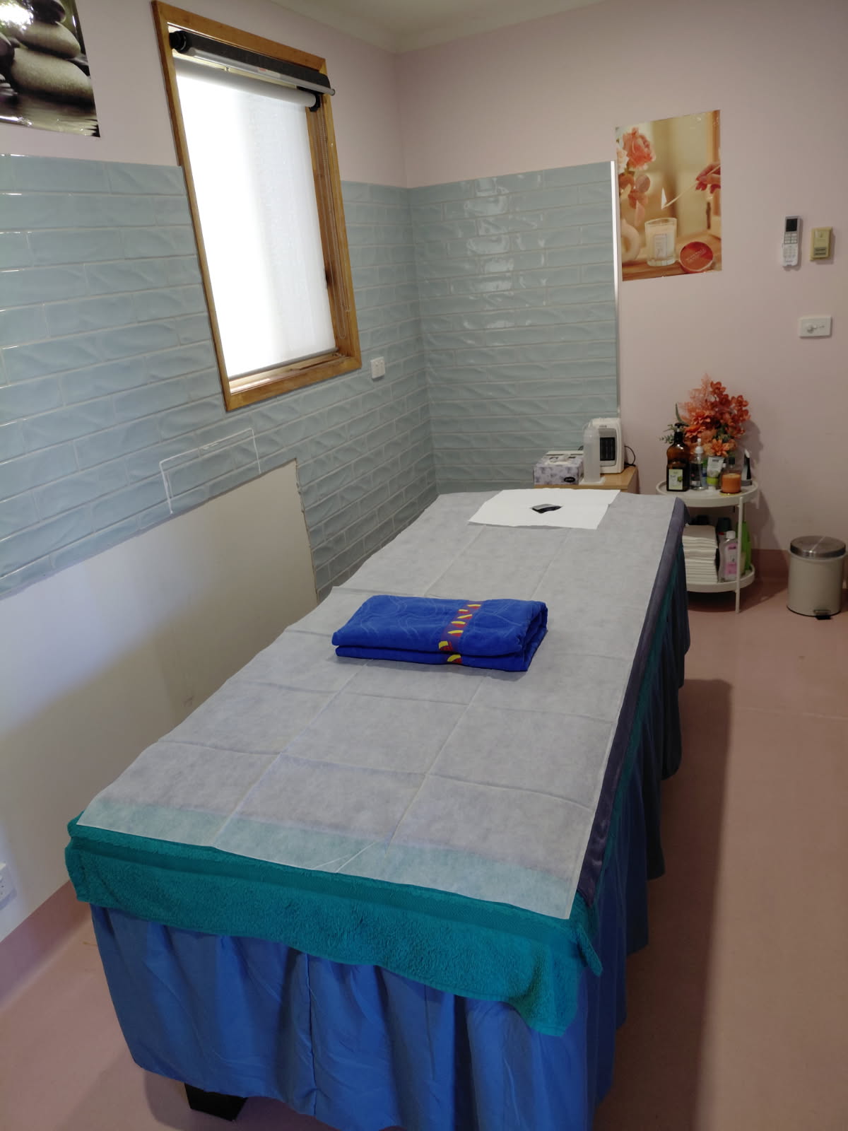 Tranquil and private massage treatment room